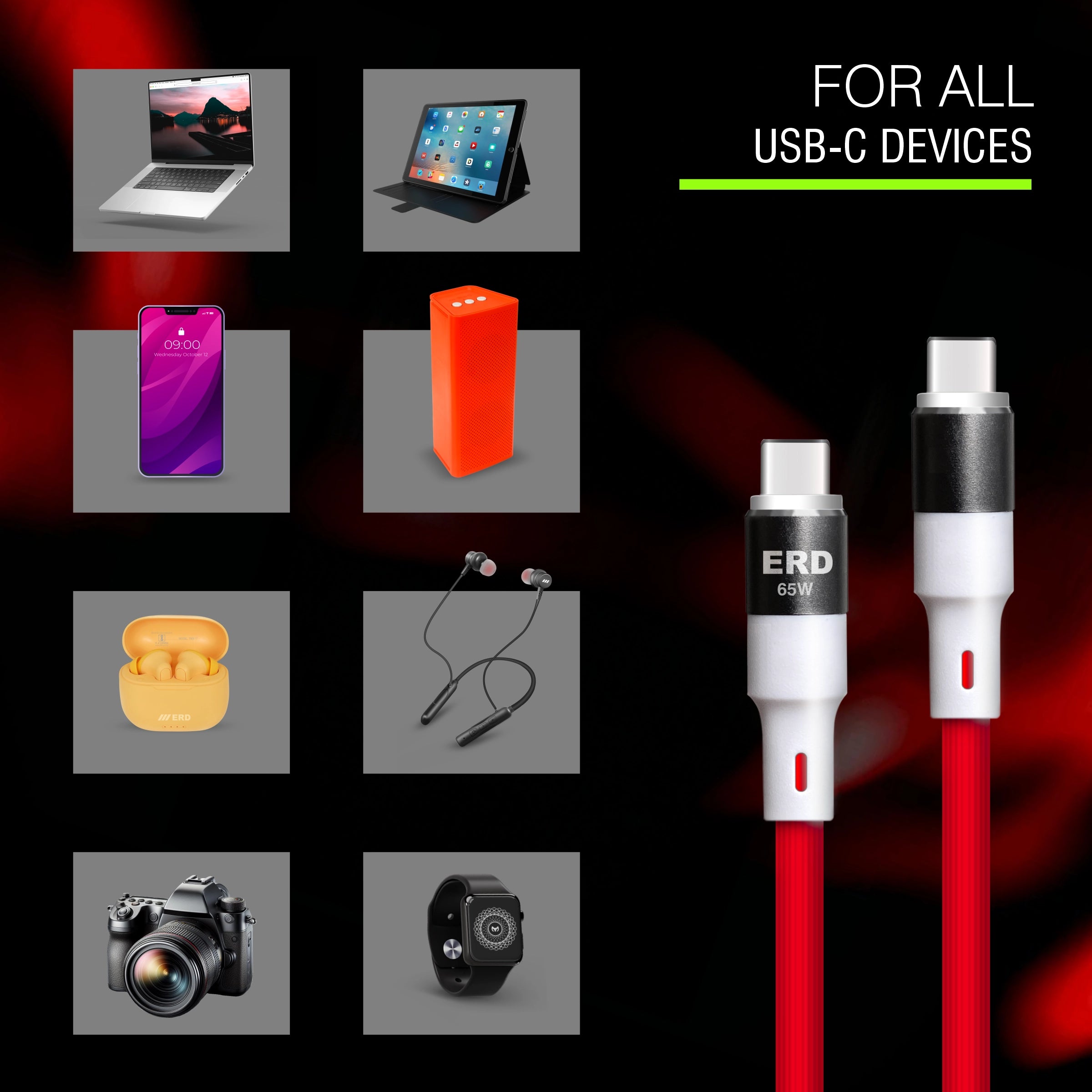 ERD UC-121 USB-C TO C Metal Data Cable